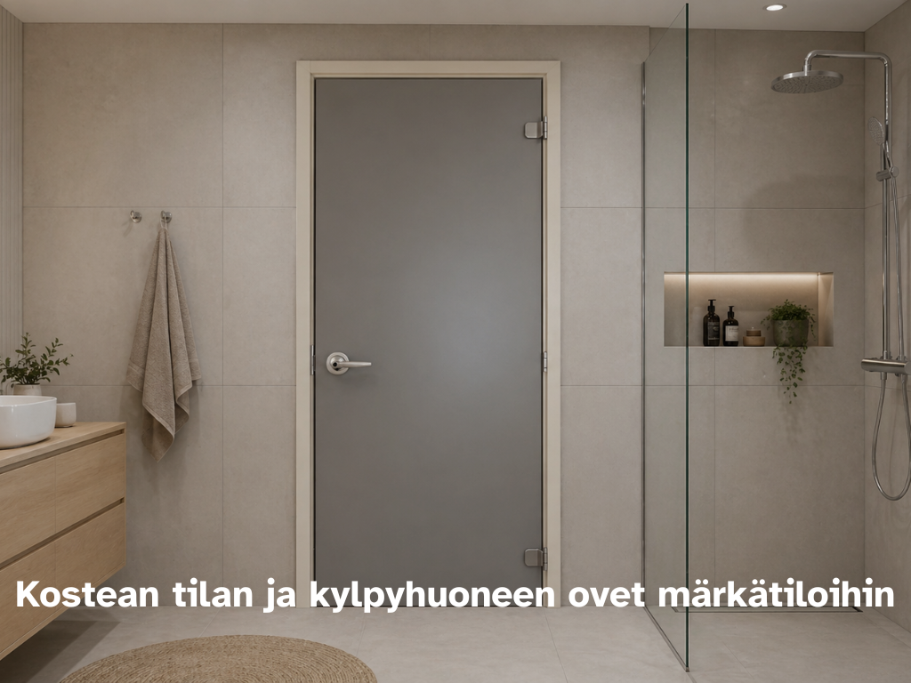 Kosteantilan ja kylpyhuoneen ovet