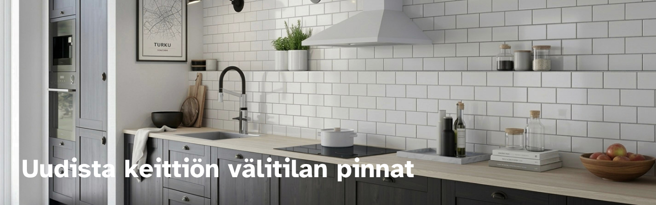 Keittiön välitilan pinnat