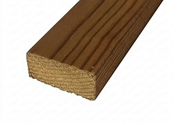 21x45 Kestopuu EM/VM Ruskea Täyssärmäinen