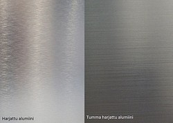 Keittiön välitilalevy Alumocci 1220X3050 Harjattu alumiini/Tumma harjattu alumiini