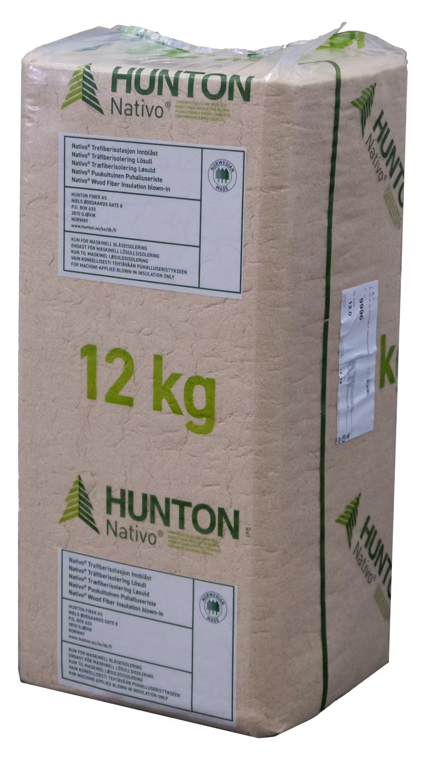 Hunton Nativo puhallusvilla 12 kg/sk