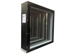 Ikkuna MEKA3 6x6 valkoinen/musta RAL9005
