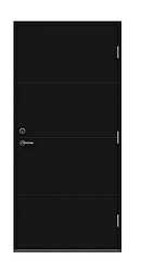 Ulko-ovi Björkö 9x21 vasen musta RAL9005