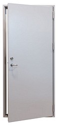 Teräspalo-ovi EI60 10x21 oikea, valkoinen, R-Karmi