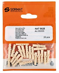 Nailontulppa NAT L 8x65mm 5 kpl/pss