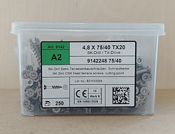 Ruuvi Rst 4,8X75  A2 250 kpl/ltk