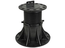 Terassin säätöjalka 140-200mm, muovinen, musta