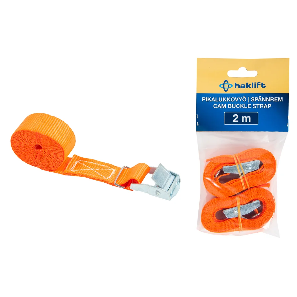 Pikalukkovyö 250kg 2m oranssi 2 kpl/pss