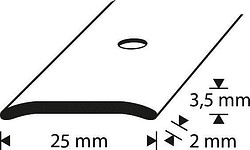 A1 PE2 Saumalista 25mm Pronssianodisoitu