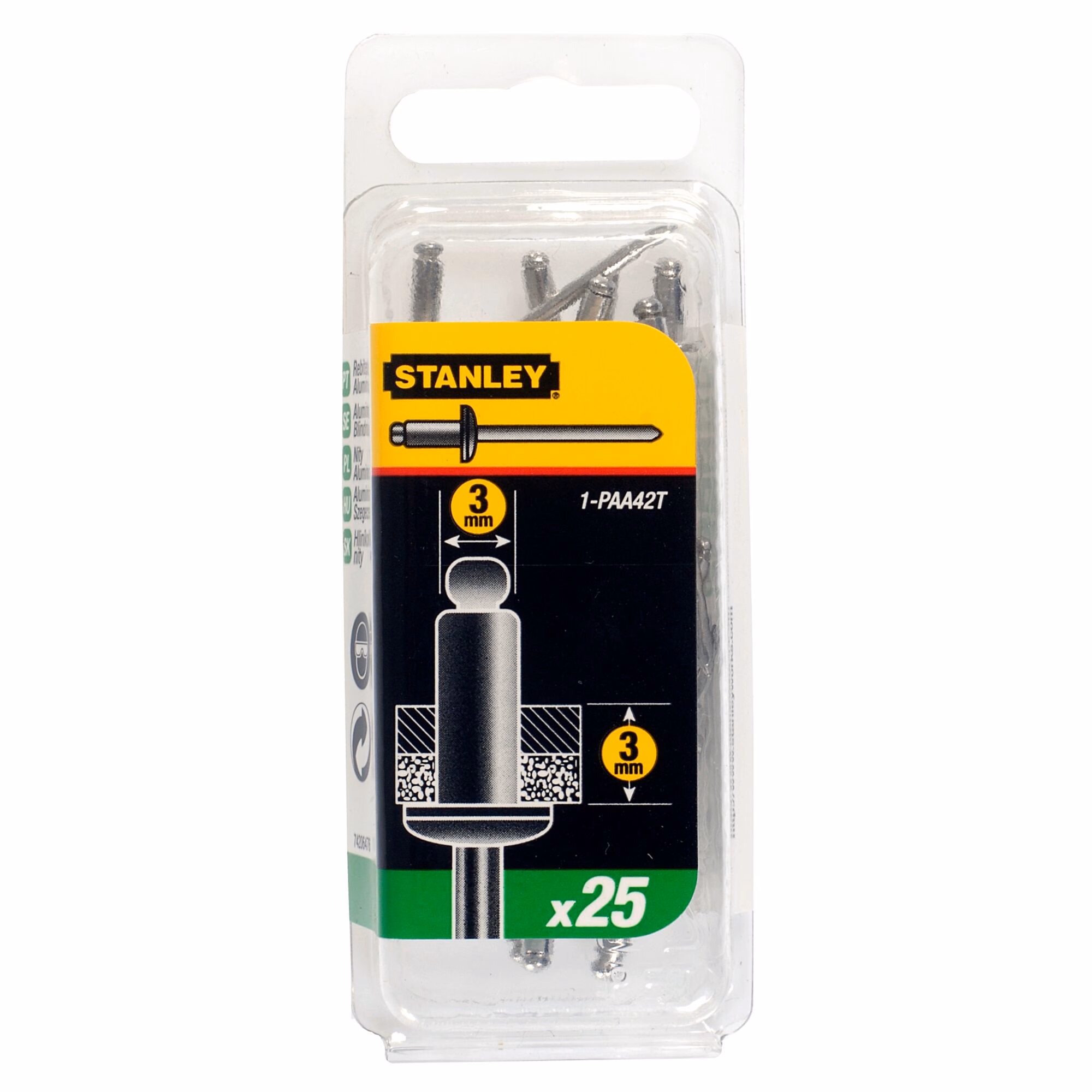 Stanley Popniitti 3mm 20 Kpl/Pkt