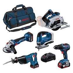 Bosch Akkukonesarja 5 Konetta + 3 akkua + laturi + laukku