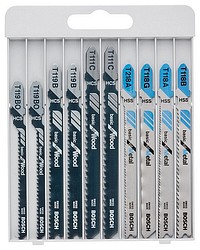 Pistosahanteräsarja 10Kpl puu/metalli Bosch