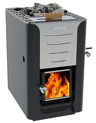 Puukiuas Harvia Pro 20 Vesisäiliö Edessä Musta (8-20m³)