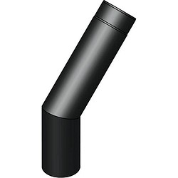 Savuputki Mutka 115mm/45° Pitkä Musta