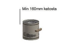 Virtausyksikkö vetopellillä 230mm kiuashormiin musta Härmä Air