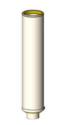 Jatkomoduuli takkapiippu 1170mm musta 150/238mm
