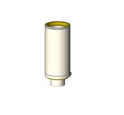 Jatkomoduuli takkapiippu 540mm musta 150/238mm