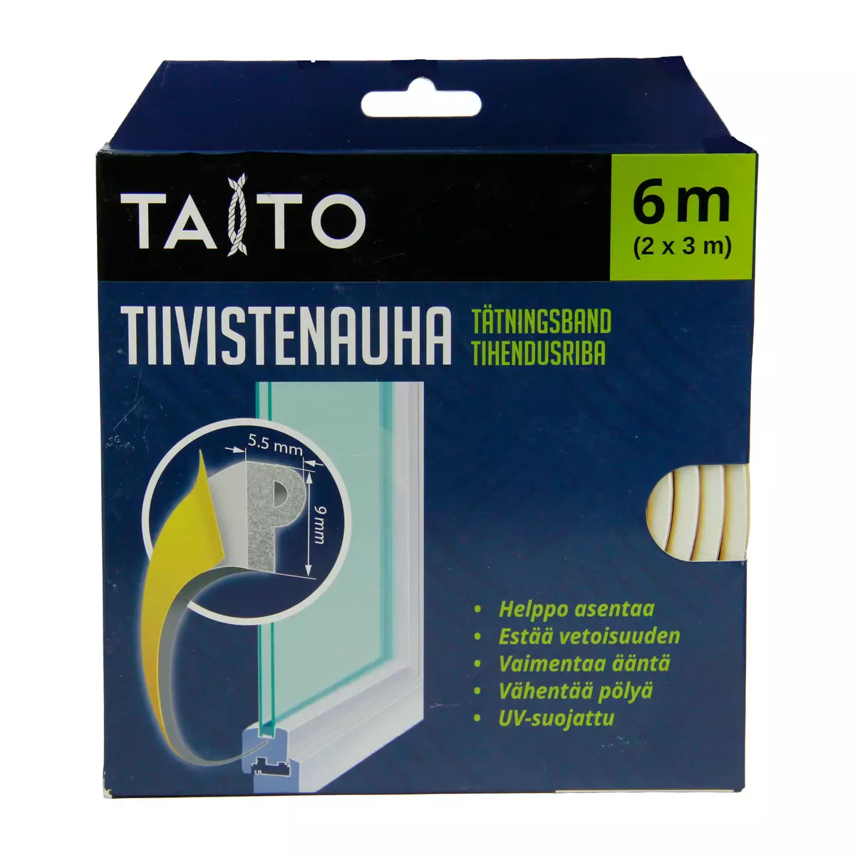 Tiivistenauha P valkoinen 2x3 m