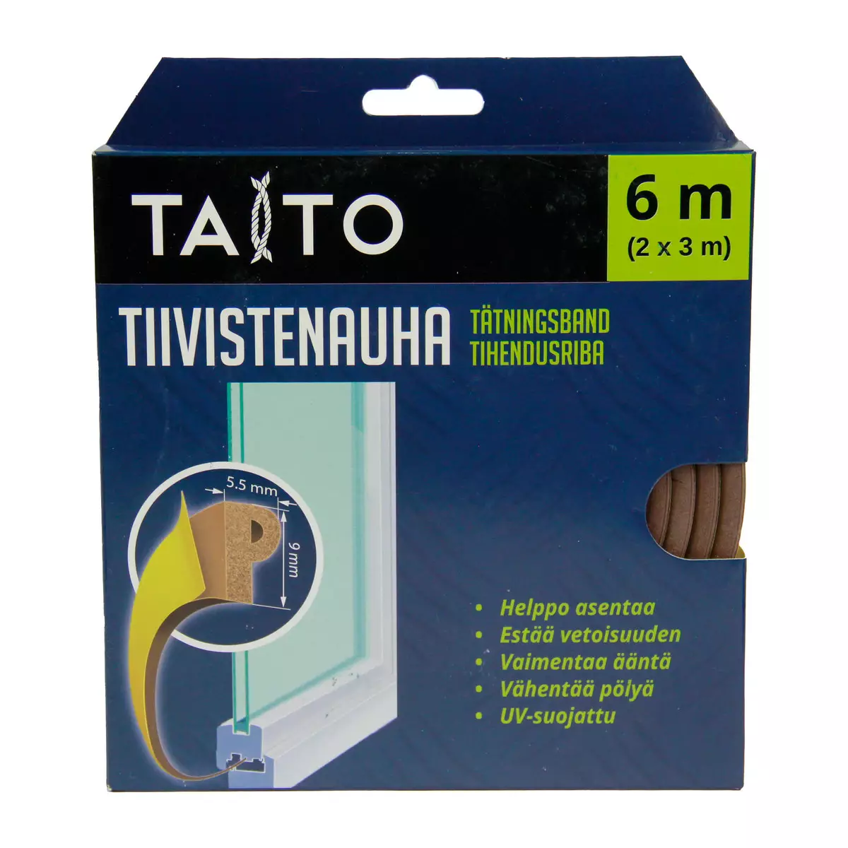 Tiivistenauha P ruskea 2x3 m