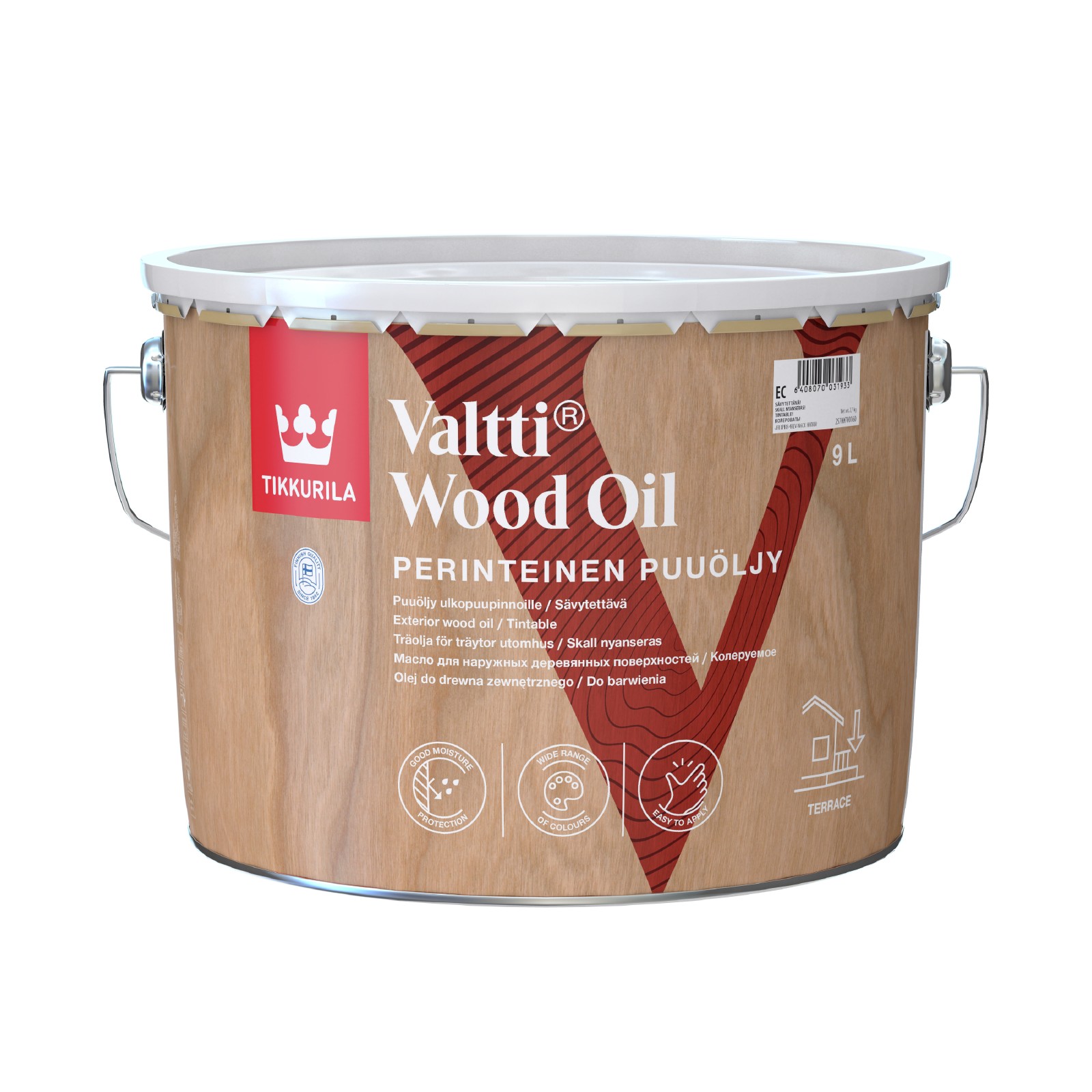 Valtti Plus Wood Oil 7,2 l kirkas