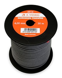 Saumanaru 4mm x 30m harmaa Vuorio 4514