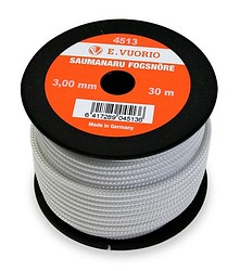 Saumanaru 3mm x 30m valkoinen Vuorio 4513
